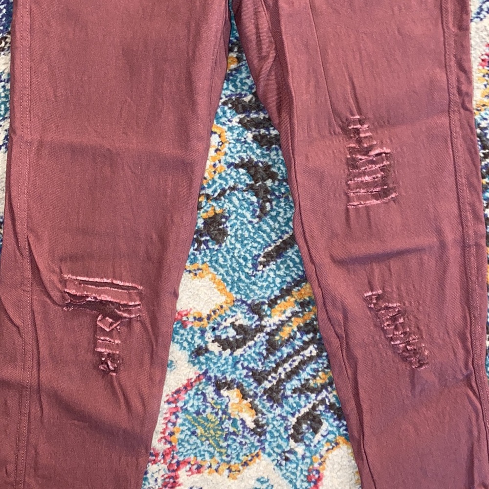 Agnes & Dora dusty pink distressed Jeggings - Picture 3 of 10